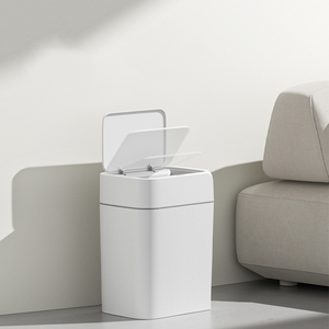 自動非接触スマートセンサーゴミ箱ステンレス鋼とプラスチックのホームキッチンホームとオフィススマートビンゴミ箱 - Product Image 1