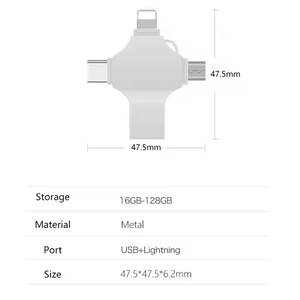 Fabrik preis Hochgeschwindigkeits-USB-Flash-Laufwerk 4 In 1 Typ C Memory Stick 3.0 Ios Micro Android Otg Pen Drive 64GB 32GB 16GB - Product Image 6