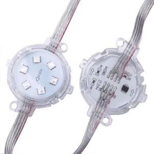 Esterno impermeabile DMX512 Breakpoint continua DC24V 6LED/pz 50MM RGB punto luce LED Pixel - Product Image 1