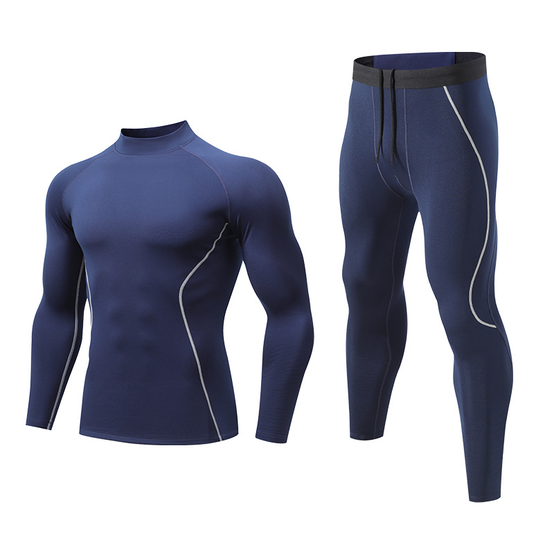 Navy blue fleece-lined suit