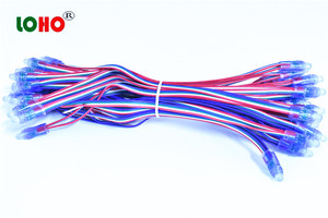 High Quality DC5V 12mm F8 Custom RGB Long Line <strong>LED</strong> Light String 5v 12mm RGB Synchronization Effect Pixel Light String
