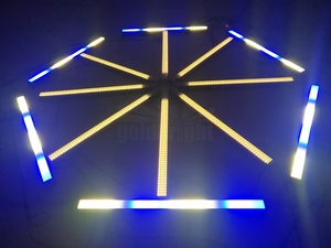 1mLEDチェイスライトバーフラッシュ16セグメントピクセルコントロール224pcs smd 5050 RGB 3in1LEDカラーチェイシングバー (Djディスコナイトクラブ用) - Product Image 4