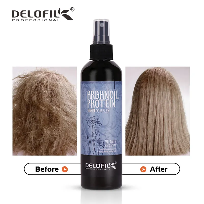 DELOFIL Private Label Infundiertes Vitamin E Triple Shine & Hydrate Haars erum Reparatur Trocken geschädigtes Pflege spray für die afrikanische Haarpflege