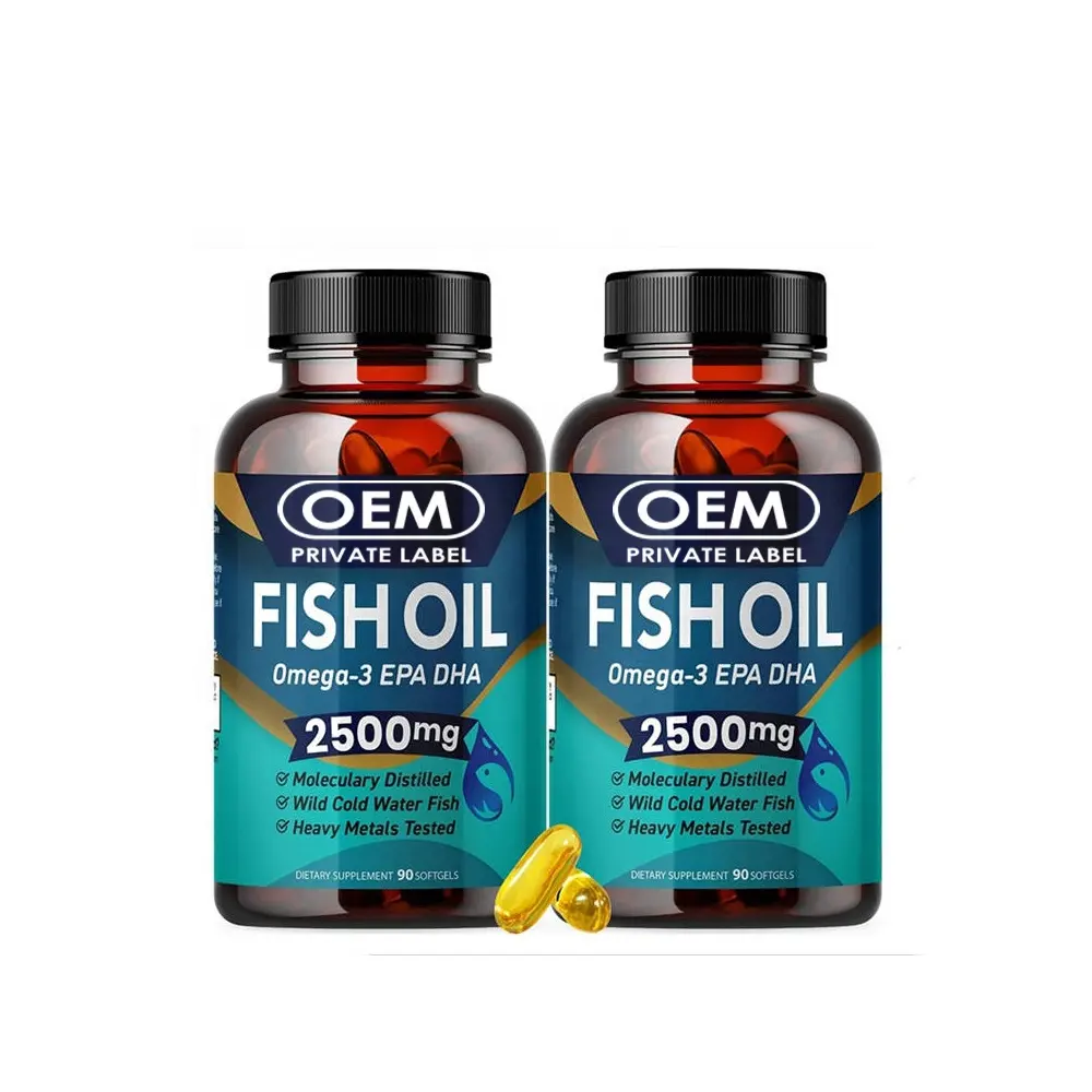 Cápsulas de óleo para peixes, cápsulas macias de óleo de peixe omega 3 com 1000mg premium epa dha, cápsulas vitamina e capsulas macias de óleo de peixe vegan