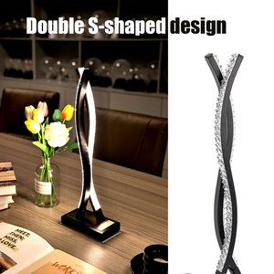 Lüks kristal göz bakımı home sıcak ışık led kaynağı gece lambası ev dekor için okuma ledi masa lambası - Product Image 3