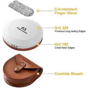 Lớn Vòng Whetstone cho công cụ mài, rìu mài và vườn lưỡi làm sắc nét, với túi vải - Product Image 4