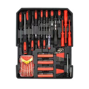 187-Piece Home <strong>Tool</strong> <strong>Kit</strong>, Portable Aluminum Case <strong>Tool</strong> Set with Retractable Handle, Ratchet &amp; Open-End Wrenches - Product Image 3