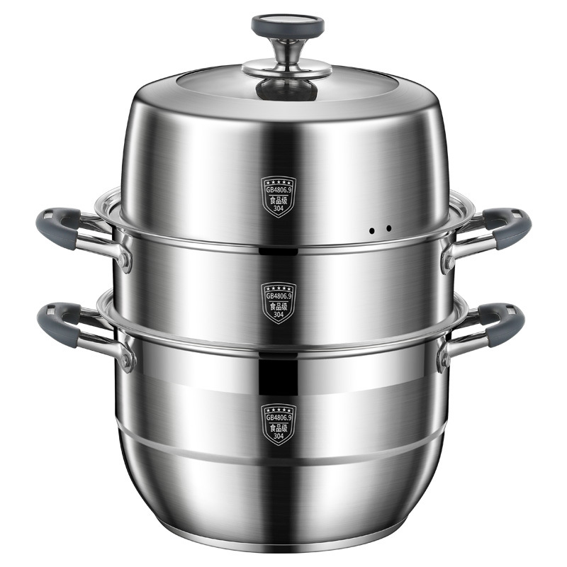 Vaporera de silicona 304 de tres capas.