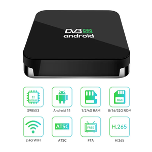 最新のAmlogic S905X3 4 32GB Android DVBS2ハイブリッドOTTTVボックスAndroidハイブリッドDVBS2衛星放送受信機 - Product Image 4