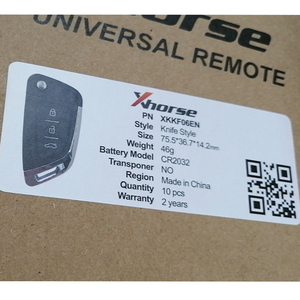 Xhorse XKKF06EN Knife Style 2nd Generation Update <strong>of</strong> XKKF03EN Universal Remote <strong>Key</strong> 3 Buttons <strong>Flip</strong> Type Wire Knife Style Car <strong>Key</strong> - Product Image 6