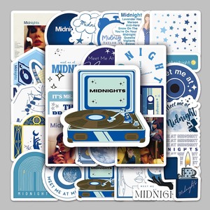 50PCS Factory Direct Delivery of High-quality Fun Taylor Albums (<strong>midnight</strong>) Stickers for Refrigerators, Guitars and Helmets - Product Image 1