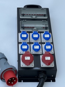 High Quality 63A CEE 5P <strong>Input</strong> 32A <strong>Output</strong> Power Distribution Box <strong>6</strong>*16A With RCD Main Breaker - Product Image 5