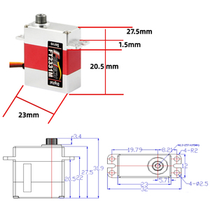FT2331M 3.5Kg 4.5Kg 240 Degree 2 Ball Bearings Metal Gear Coreless Digital Servo for <strong>Raspberry</strong> <strong>Pi</strong> <strong>Python</strong> <strong>Programming</strong> for School
