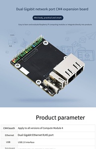 Hot Raspberry PI CM4 Dual-Gigabit-Netzwerks chnitt stelle Base board Computer modul 4-Schnittstellen-Erweiterungskarte - Product Image 5