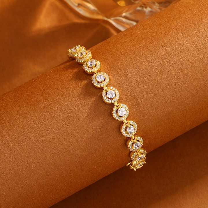 Mid-to-high-end Professional Customization of Sterling Silver Sunflower Design, Moissanite Bracelet Corporate Gift Customization