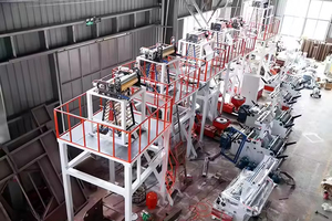 製作所直接高速200-キログラム/時間2層PeLdpeHdpeストレッチしがみつくフィルムマシン
