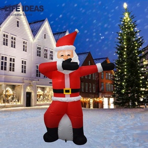 ซานตาคลอสเป่าลมขนาด6ฟุตของตกแต่งกลางแจ้งซานตาคลอสแบบเป่าลมได้สำหรับงานเลี้ยงวันหยุด - Product Image 6