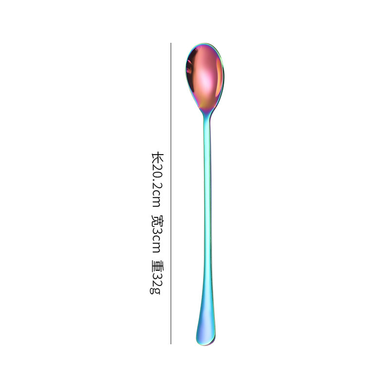 Oval-shaped ice spoon with iridescent color
