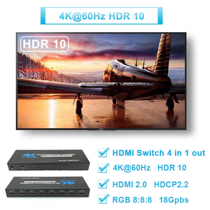 Justlink 7X1 4K 60hzHDMIスイッチ7ポートHDMI2.0bスイッチャー7In1OutセレクターHDCP2.2リモコン付き18GbpsHDR10をサポート - Product Image 4