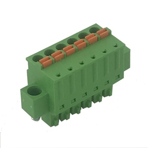 3,81mm 6 pines hembra primavera tipo enchufable sin tornillos bloque de terminales con brida oído XK15EDGKDM-3.81-6P - Product Image 6