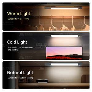 Tira LED USB dual recargable con sensor de movimiento, temporizador de armario de cocina emisor de blanco cálido para uso doméstico - Product Image 2