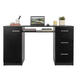 Escritorio de diseño simple y económico para ordenador con 3 cajones, escritorio de estudio en casa elegante y funcional, escritorio de trabajo, mesa de escritura versátil - Product Image 3