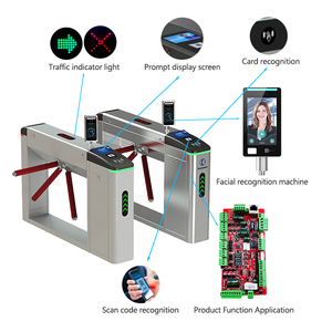 Drehkreuze mit vertikaler Zugangs kontrolle für Schläger Gesichts erkennung und QR-Code/Karten-Swipe-Zugangs kontrolle mit Stativ drehkreuz - Product Image 6