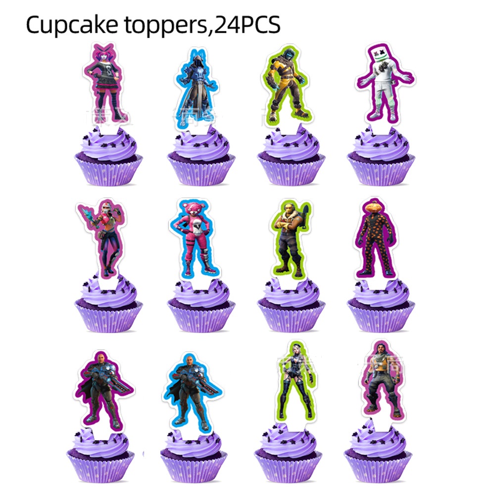 24pcs cupcake topper