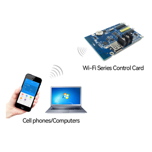 HD-W60 Новый Wi-Fi светодиодный дисплей управления картой один двухцветный мобильный телефон беспроводной передачи для светодиодного мультимедиа и видео контроллер - Product Image 4