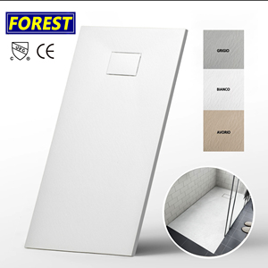 Modern Square Stone Resin SMC Shower Tray Waterproof Acrylic with Marble Design for Hotels Cupc Certified for Apartment Bathroom