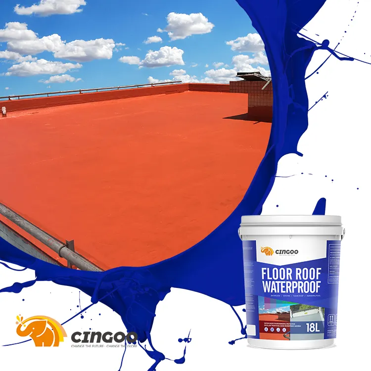 CINGOO נוזלי עמיד למים צבע גומי גג עמיד למים ציפוי רצפת גג וחדר אמבטיה
