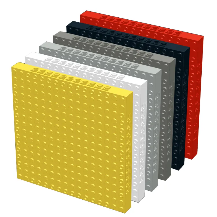 Technik, Ziegel 16 x 16 x 1 1/3 mit Löchern ineinandergreifende Grundplatten 65803 für klassische Bausteine für Pixel-Kunstrahmen S014