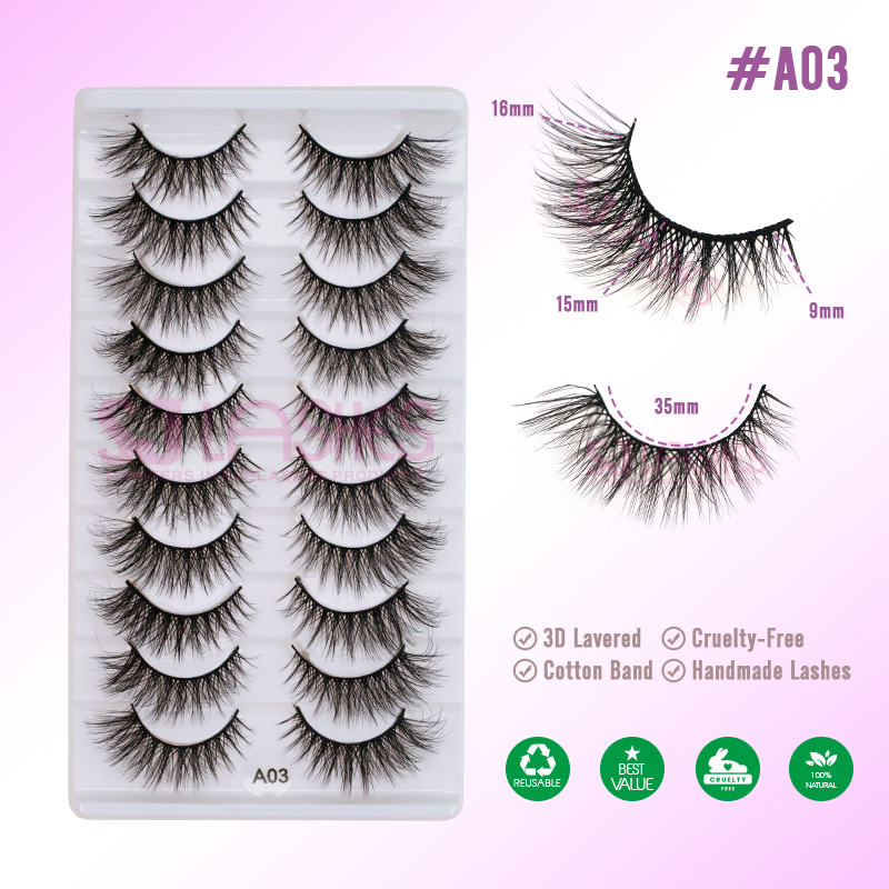 Faux cils en vison A03