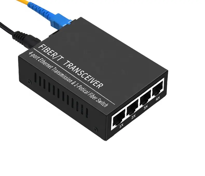 Fctel – Km Poe 2 Ch Gigabit Ethernet vers convertisseur de média en Fiber optique