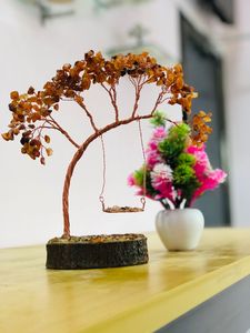 プレミアム品質のターコイズツリー瞑想用の大きな彫刻が施された宝石クリスタルツリー風水レイキ家とオフィスの装飾 - Product Image 4