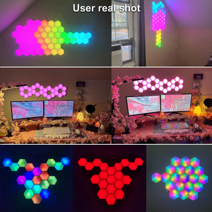 RGB LED Hexagon Night Light for Modern Smart Home <strong>USB</strong> Powered APP <strong>Control</strong> for <strong>Computer</strong> <strong>Game</strong> Room Bedroom Bedside Decorations - Product Image 3