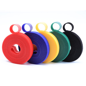 SAS de doble cara con agarre automático espalda con espalda gancho y cinta de sujeción de bucle ajustable gancho de nailon lazo para cables - Product Image 1