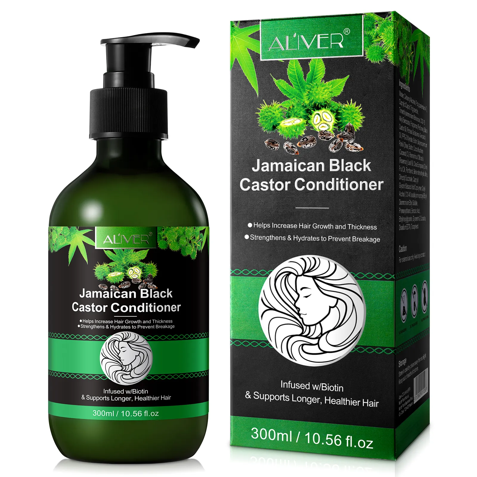 Adecuado para todo tipo de cabello Cuidado diario Aceite de ricino Producto natural El mejor acondicionador de cabello rizado