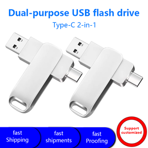 แฟลชไดรฟ์3.0 2-in-1สำหรับโทรศัพท์มือถือและคอมพิวเตอร์แบบอเนกประสงค์ OEM ขายส่งประเภท C แอนดรอยด์2-in-1ขนาดใหญ่ความจุ256กรัม - Product Image 4