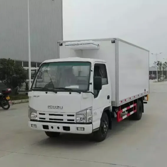 Camion refrigerato commerciale della scatola del frigorifero del congelatore del frigorifero di ISUZU 4 x2 da vendere