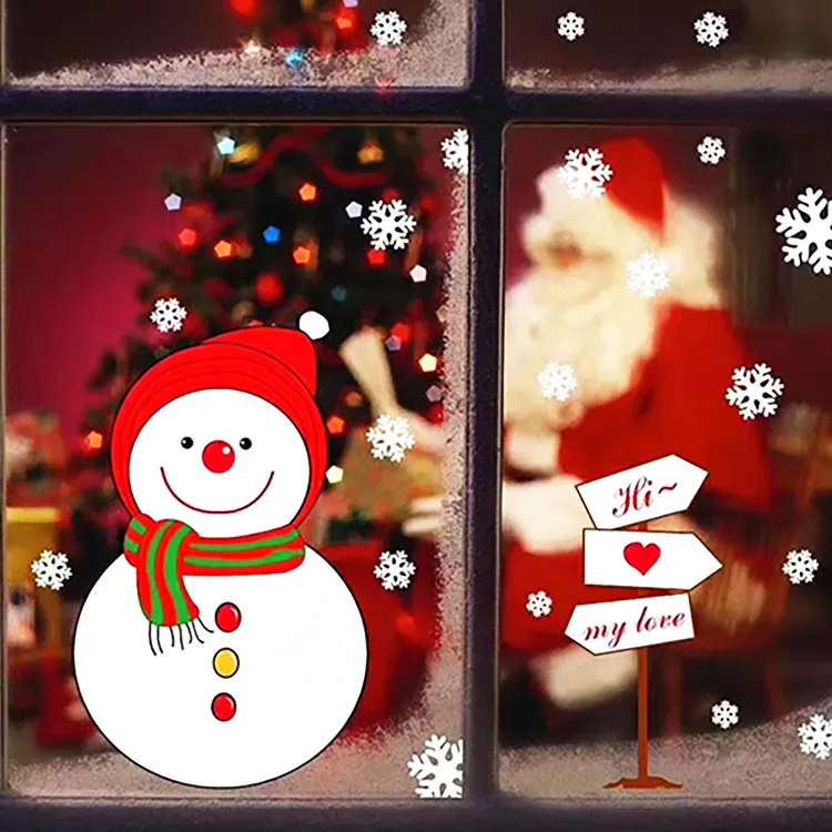 Buon Natale Die Cut Personalizzato Buon Natale Window Sticker Per La Finestra del Negozio