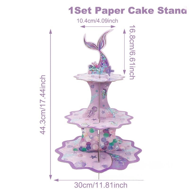 purple cake stand