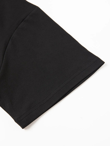 Özel Mens üç ton renk blok rahat beyaz siyah gri renk blok ekip boyun kısa kollu T shirt - Product Image 3