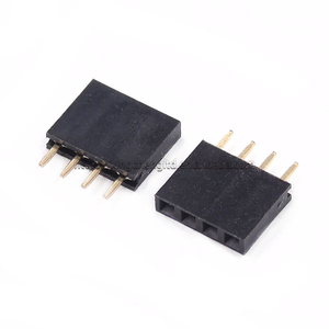 Single Row Pin Female Header <strong>Socket</strong> Pitch 2.54mm 1*2p-40p Pin Connector Black Adapter <strong>PCB</strong> Female <strong>Dc</strong> Power <strong>Socket</strong> - Product Image 4