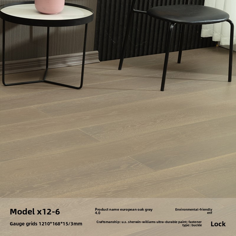 X12-6 European oak 3mm veneer lock floor heating ENF grade