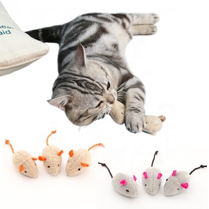 Juguetes interactivos para gatos pequeños, ratón de peluche de imitación, para interior - Product Image 2