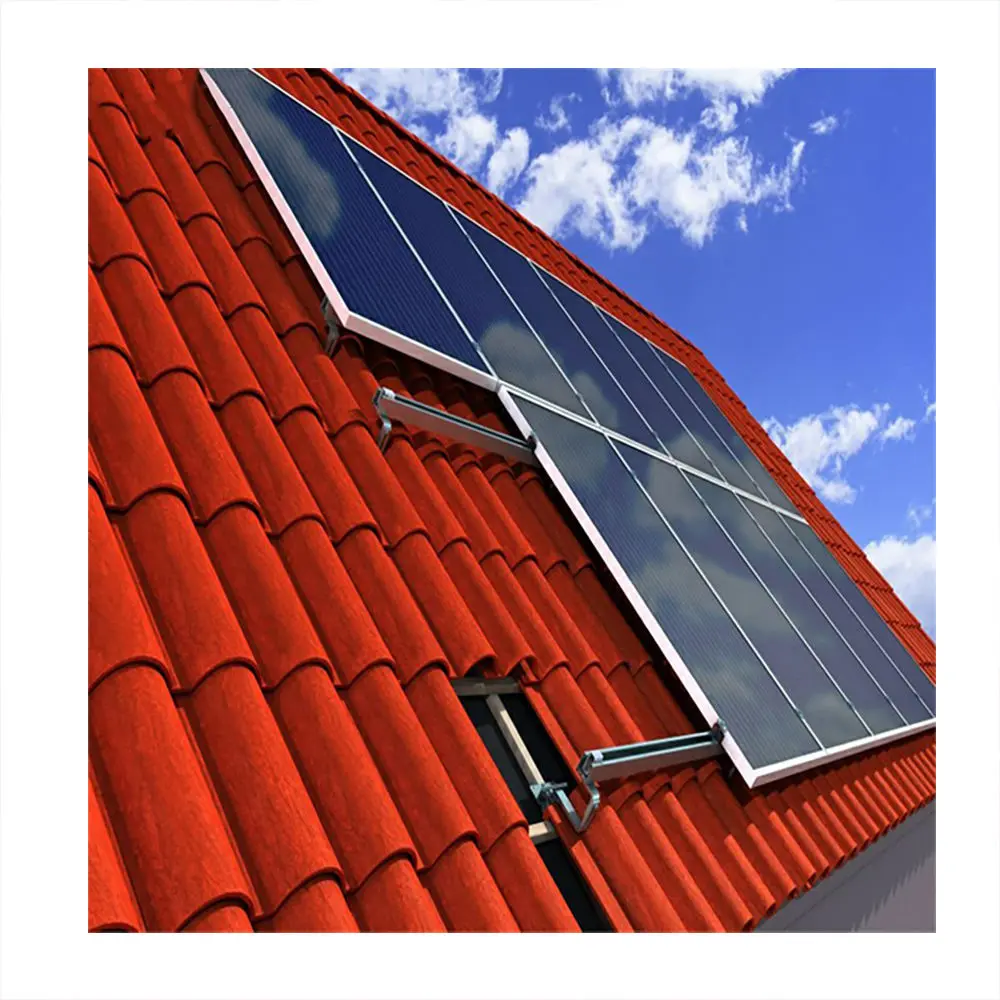 Ezsolar SPH-01 suporte para painel solar, painel solar pv montado, sistema de montagem em trilho de alumínio para estanhamento, telhado