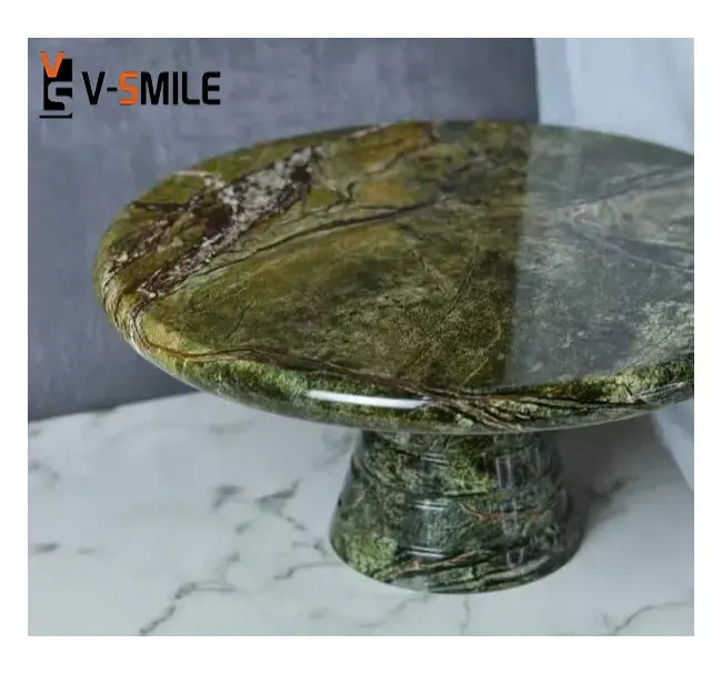 Lastra di marmo verde della foresta pluviale di pietra naturale di progettazione su misura per il bordo di struttura di marmo verde del controsoffitto del bagno della cucina
