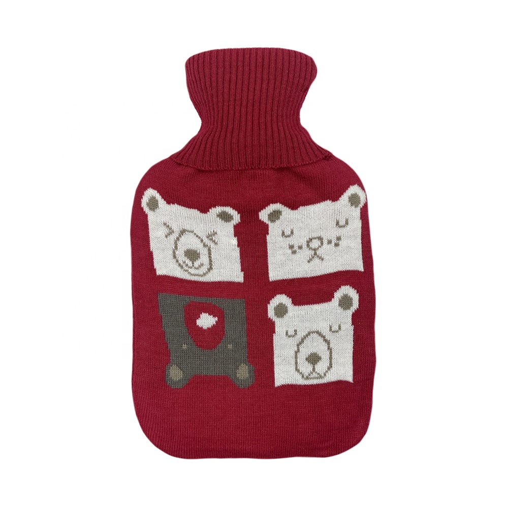 faux fur 2000ml hot water bottle and cover medical hot water bags