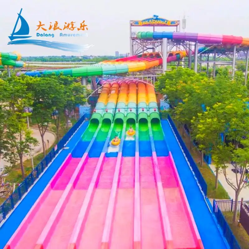 Prezzo di fabbrica Water Competition Racing Body Slide parco divertimenti scivolo d'acqua in fibra di vetro attrezzature per giochi d'acqua con piscina
